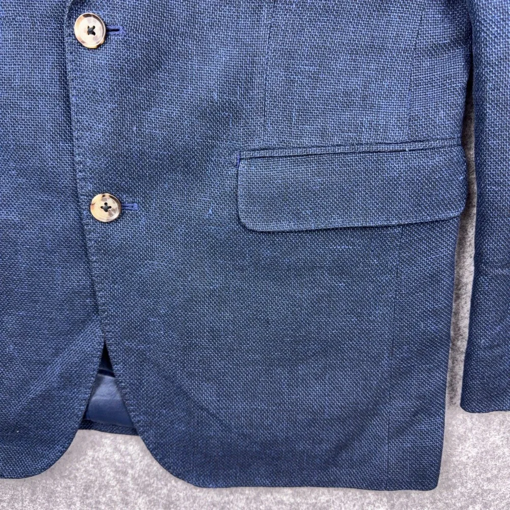 Rodd & Gunn Sport Coat Mens Medium Navy Blue Sports Fit Linen Blazer Jacket
